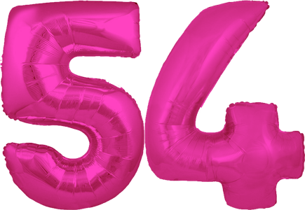34″ Giant Pink No. 54 Balloon