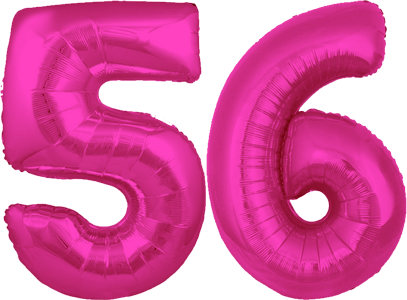 34″ Giant Pink No. 56 Balloon