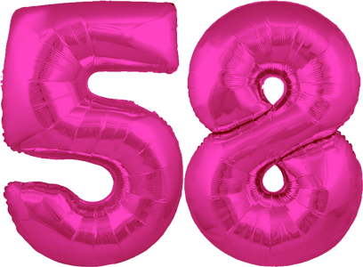 34″ Giant Pink No. 58 Balloon