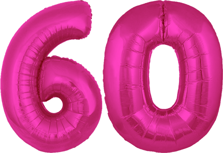 34″ Giant Pink No. 60 Balloon
