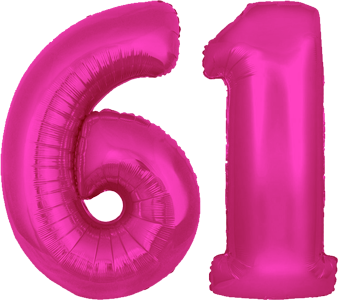 34″ Giant Pink No. 61 Balloon