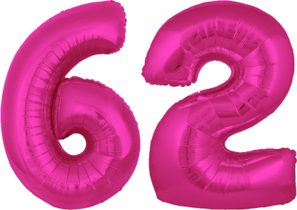 34″ Giant Pink No. 62 Balloon