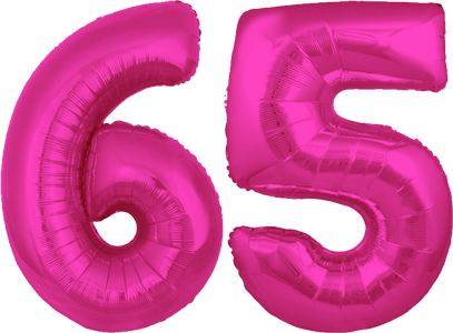 34″ Giant Pink No. 65 Balloon