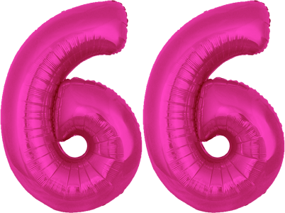 34″ Giant Pink No. 66 Balloon