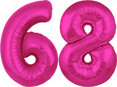 34″ Giant Pink No. 68 Balloon