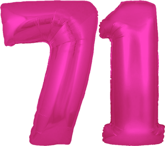 34″ Giant Pink No. 71 Balloon