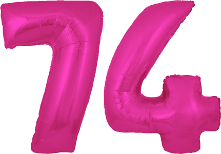 34″ Giant Pink No. 74 Balloon