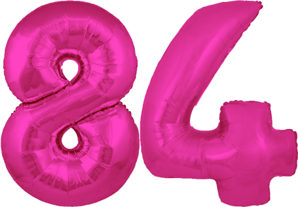 84th birthday helium balloons