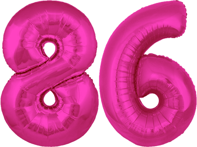 34″ Giant Pink No. 86 Balloon