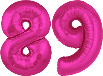 34″ Giant Pink No. 89 Balloon