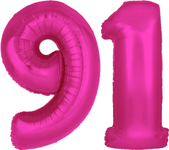 34″ Giant Pink No. 91 Balloon