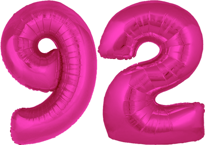 34″ Giant Pink No. 92 Balloon