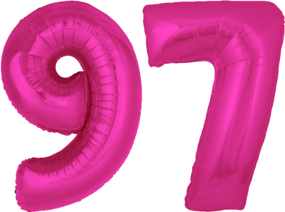 34″ Giant Pink No. 97 Balloon