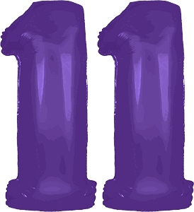 34″ Giant Purple No. 11 Balloon