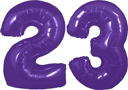 34″ Giant Purple No. 23 Balloon