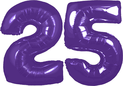 34″ Giant Purple No. 25 Balloon