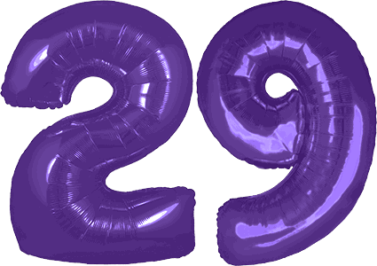 34″ Giant Purple No. 29 Balloon