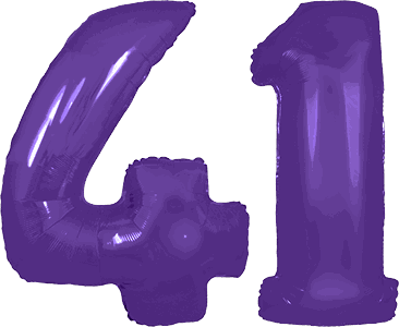 34″ Giant Purple No. 41 Balloon
