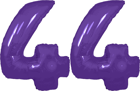 34″ Giant Purple No. 44 Balloon