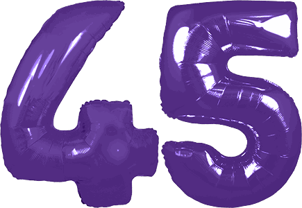 34″ Giant Purple No. 45 Balloon