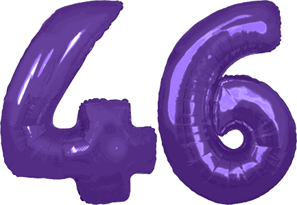 34″ Giant Purple No. 46 Balloon