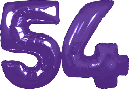 34″ Giant Purple No. 54 Balloon