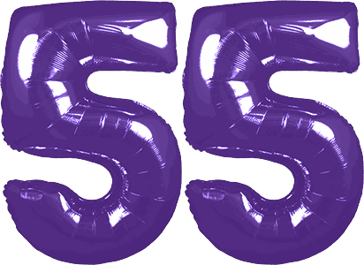 34″ Giant Purple No. 55 Balloon