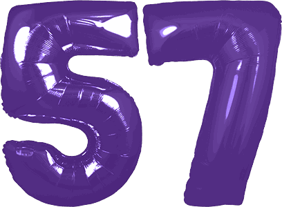 34″ Giant Purple No. 57 Balloon