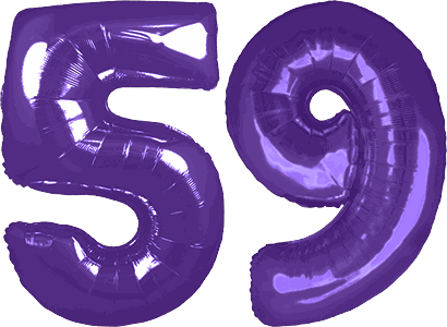 34″ Giant Purple No. 59 Balloon
