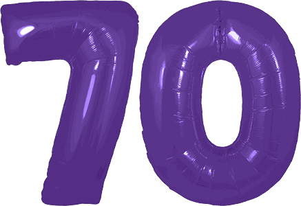 34″ Giant Purple No. 70 Balloon
