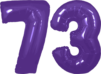 34″ Giant Purple No. 73 Balloon