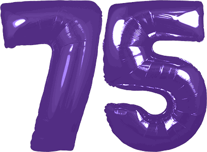 34″ Giant Purple No. 75 Balloon