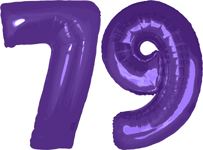 34″ Giant Purple No. 79 Balloon
