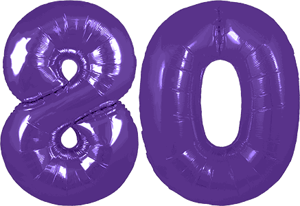 34″ Giant Purple No. 80 Balloon