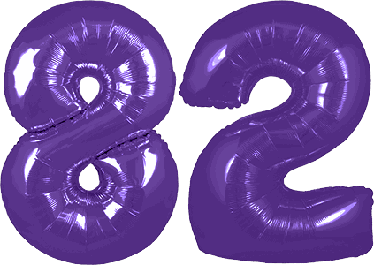 34″ Giant Purple No. 82 Balloon