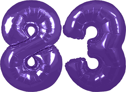 34″ Giant Purple No. 83 Balloon