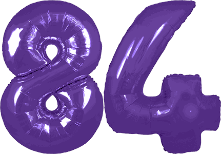34″ Giant Purple No. 84 Balloon