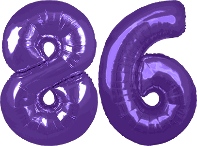 34″ Giant Purple No. 86 Balloon