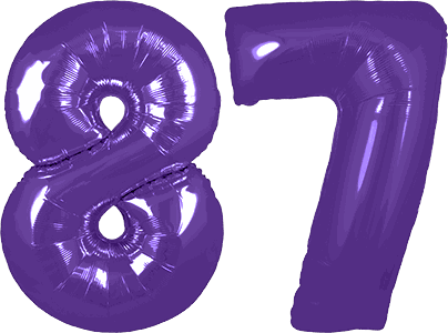 34″ Giant Purple No. 87 Balloon