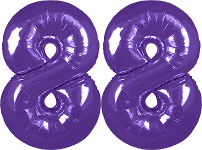 34″ Giant Purple No. 88 Balloon