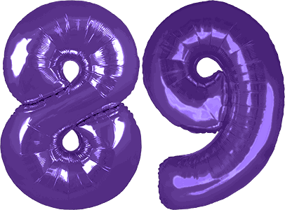 34″ Giant Purple No. 89 Balloon