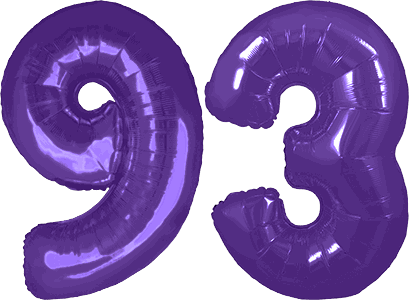 34″ Giant Purple No. 93 Balloon