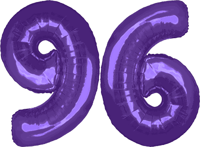 34″ Giant Purple No. 96 Balloon