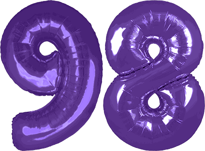 34″ Giant Purple No. 98 Balloon
