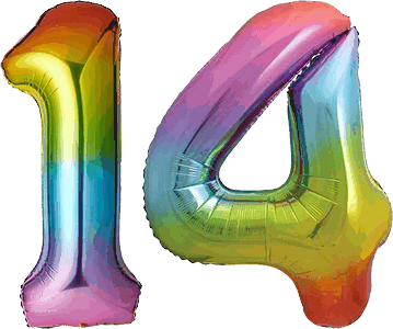 34″ Giant Rainbow No. 14 Balloon