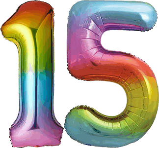 34″ Giant Rainbow No. 15 Balloon