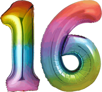 34″ Giant Rainbow No. 16 Balloon