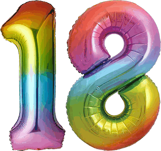 34″ Giant Rainbow No. 18 Balloon