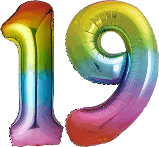 34″ Giant Rainbow No. 19 Balloon