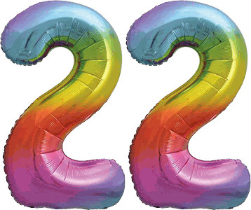 34″ Giant Rainbow No. 22 Balloon